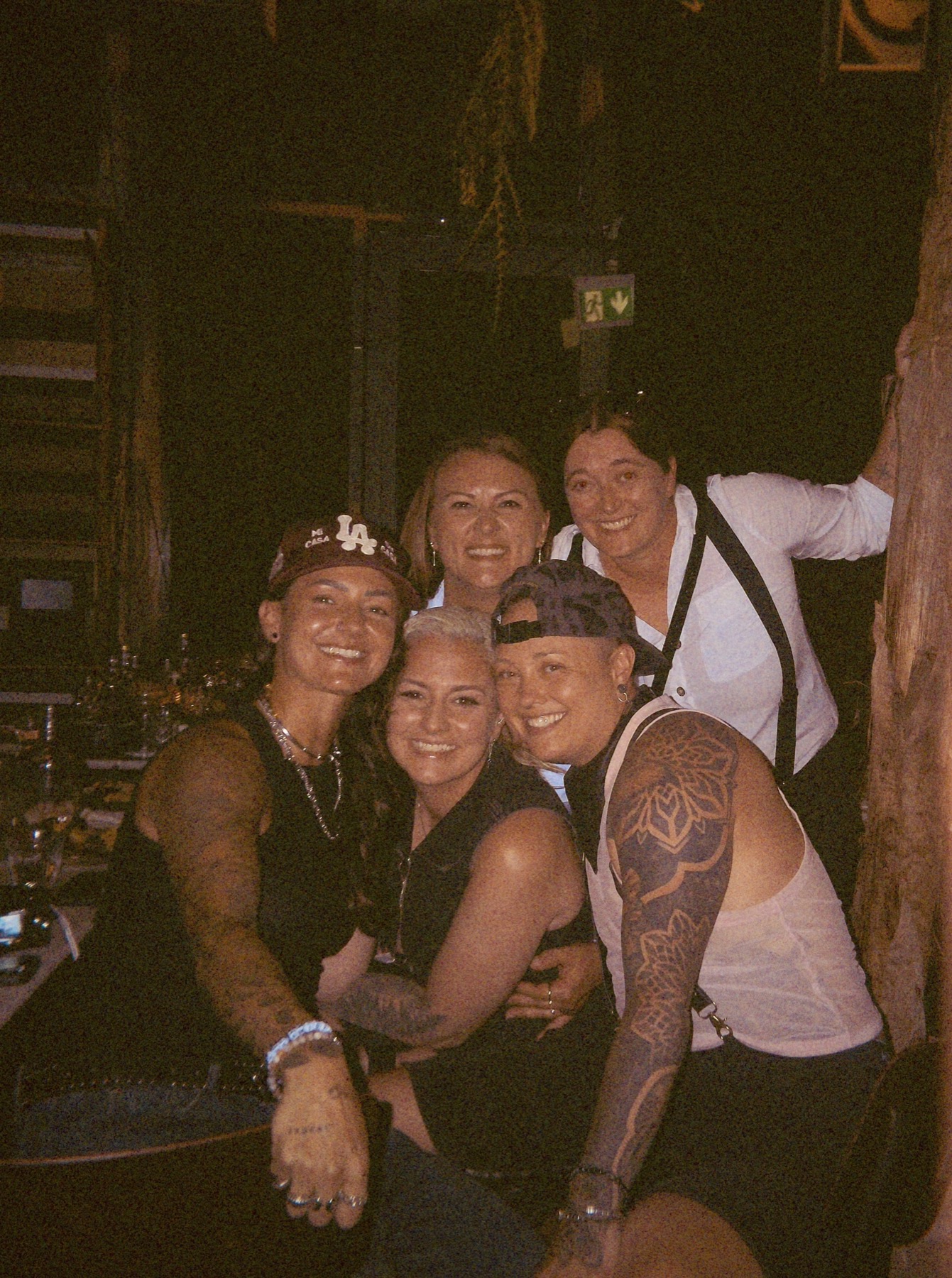 Friends together at a community gathering