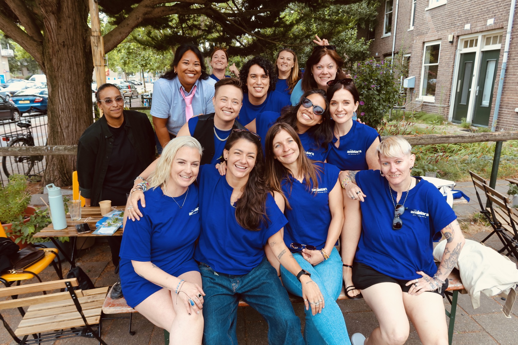 The Amistara neighborhood together at its first in-person meetup in Amsterdam
